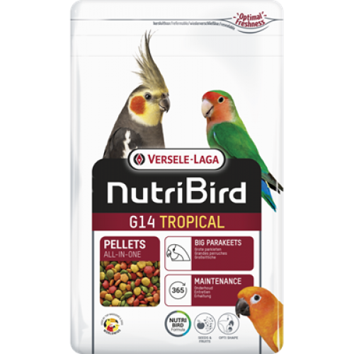 NutriBird G14 TROPICAL - Alimento de manutenção para grandes periquitos - multicolor